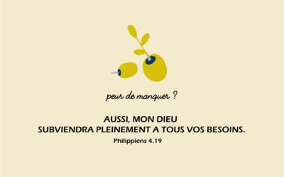 PEUR DE MANQUER ?